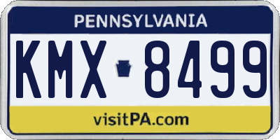 PA license plate KMX8499
