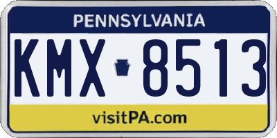 PA license plate KMX8513