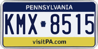 PA license plate KMX8515