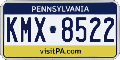 PA license plate KMX8522