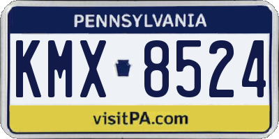 PA license plate KMX8524