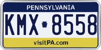 PA license plate KMX8558