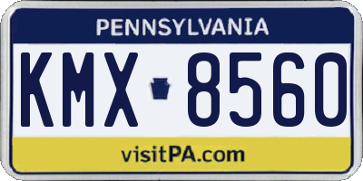 PA license plate KMX8560