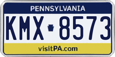 PA license plate KMX8573