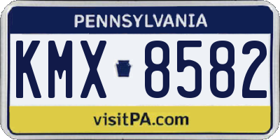 PA license plate KMX8582