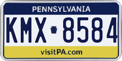 PA license plate KMX8584