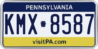 PA license plate KMX8587