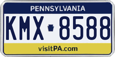 PA license plate KMX8588