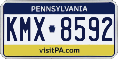 PA license plate KMX8592