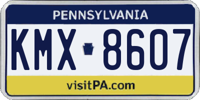 PA license plate KMX8607