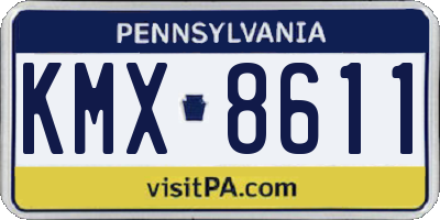 PA license plate KMX8611
