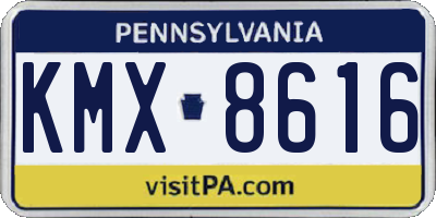 PA license plate KMX8616