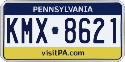 PA license plate KMX8621
