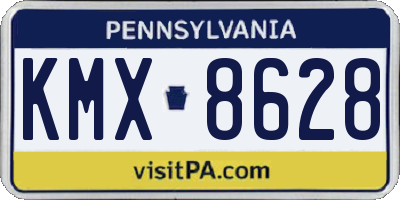 PA license plate KMX8628