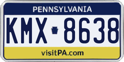 PA license plate KMX8638