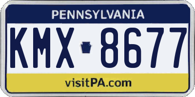 PA license plate KMX8677
