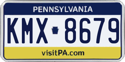 PA license plate KMX8679