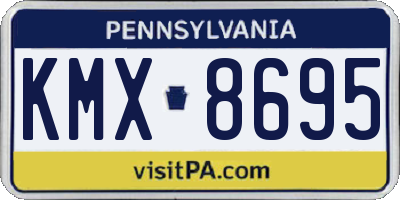 PA license plate KMX8695