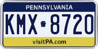 PA license plate KMX8720