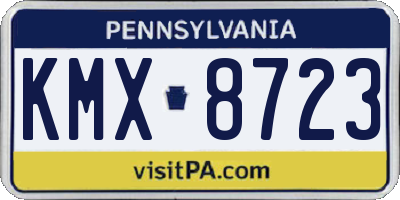 PA license plate KMX8723