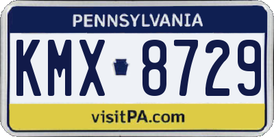PA license plate KMX8729