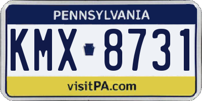 PA license plate KMX8731