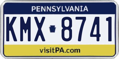 PA license plate KMX8741