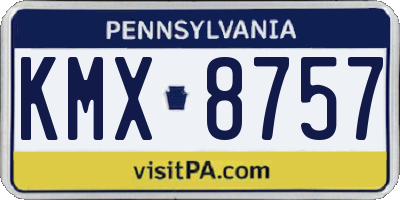 PA license plate KMX8757