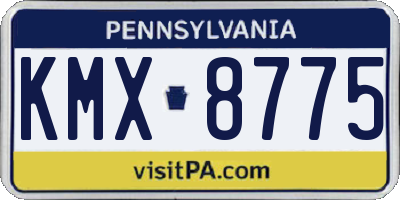 PA license plate KMX8775
