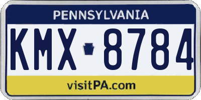 PA license plate KMX8784