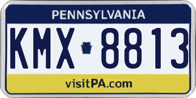 PA license plate KMX8813