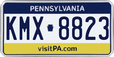 PA license plate KMX8823