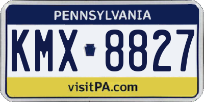 PA license plate KMX8827