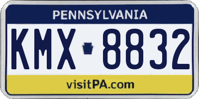 PA license plate KMX8832