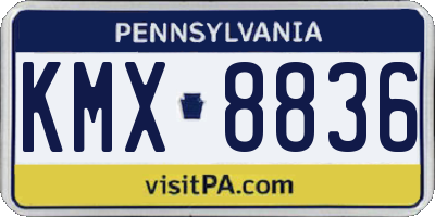 PA license plate KMX8836