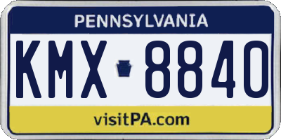 PA license plate KMX8840