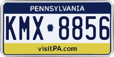 PA license plate KMX8856