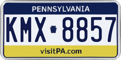 PA license plate KMX8857