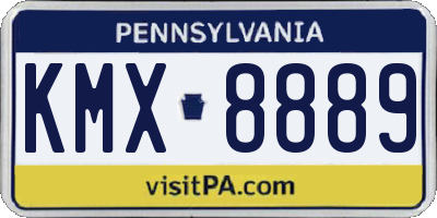 PA license plate KMX8889