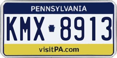 PA license plate KMX8913