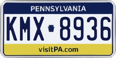 PA license plate KMX8936