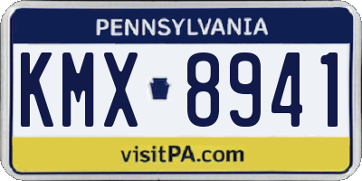PA license plate KMX8941