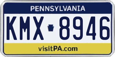 PA license plate KMX8946