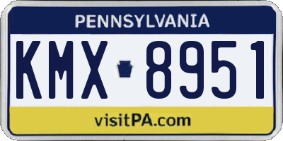 PA license plate KMX8951