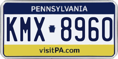 PA license plate KMX8960