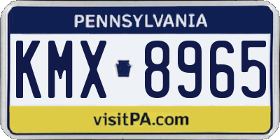 PA license plate KMX8965