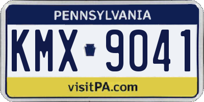 PA license plate KMX9041