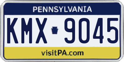 PA license plate KMX9045