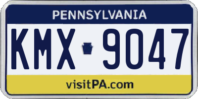 PA license plate KMX9047