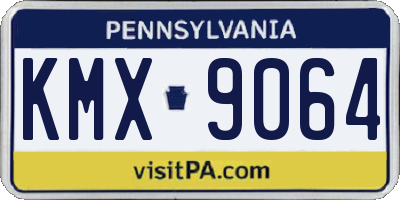 PA license plate KMX9064